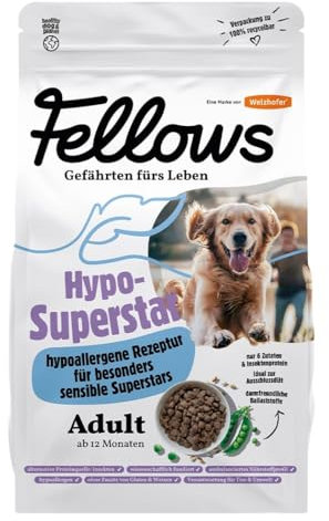 Fellows Hypo-Superstar Trockenfutter für Hunde – Hypoallergenes Hundetrockenfutter mit Insektenprotein, getreidefrei, ideal bei Futtermittelallergien (500 g)