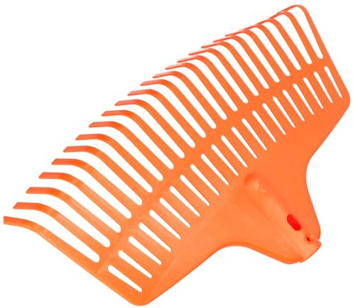 Heavy-Duty Garden Rake - 23 Tines / 45 cm Wide Durable Plastic Head - Sturdy & Lightweight Tool for Lawn, Hay, Soil, Leaves, Outdoor Landscaping - Comfortable & Efficient Yard Work