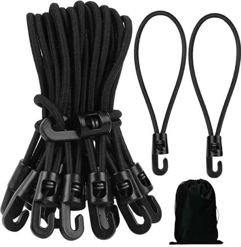 20 Stück Professioneller Expander mit Haken 10 cm, Spanngummi Kurz, Planenspanner, Hochfester Gummispanner für Camping, Boote & Garten, Wetterfester Latex-Expander mit Schnellverschluss für Planen
