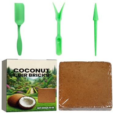 Ladrillos De Coco De Coco - Sustrato De Plantación Orgánica, Chips De Coco De Coco | Suministros De Jardinería De Ladrillos Naturales Reutilizables, Accesorios De Jardinería Para La Hidroponía De Tras