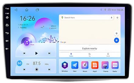 Android 15 Autoradio 2 Din per Alfa Romeo MiTo 955 2008-2016 9 Pollici Touchscreen Radio Auto con Comandi al volante Car Play senza fili Telecamera Posteriore Navigazione GPS Bluetooth(H2 4G+64G)
