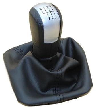 Pomo de Palanca de Cambios para Skoda, Octavia 2, A5, A6 (2004-2013), 5/6 velocidades, Funda de Cuero.