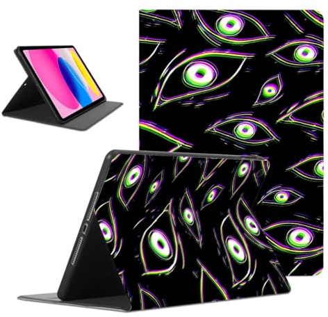 Tablet Hülle für Apple iPad Pro 11 2018 11 Zoll, Anime Schwarze Augen Ästhetik AI Muster Cover, Ultradünn Halten Sie vorne Schutzhülle PU Leder Flip Multi-Winkel Verstellbar Ständer Tablet Folio