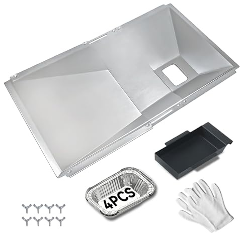 COGRICHBF Universelle Fettwanne mit Auffangwanne 60cm bis 80cm, Verstellbare Tropfpfanne für 3/4/5/6-Brenner Gasgrill, Kompatibel mit Nexgrill, Char-Broil, Dyna-Glo, Kenmore, Expert und mehr