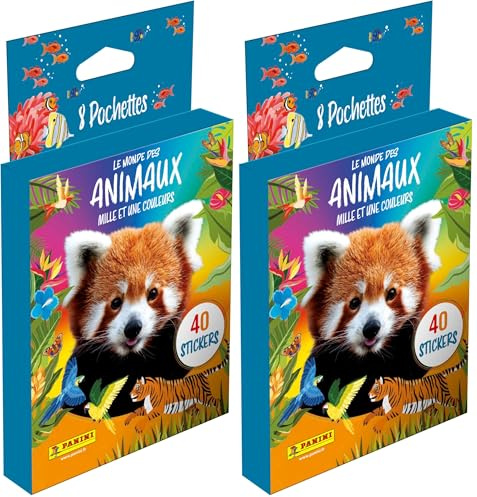 PANINI Animaux 2025 Blister 8 Pochettes (Lot de 2)