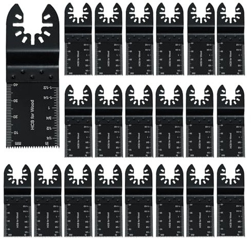 20Pcs Multi Tool Blades Universal Oscillating Saw Blades, Professional Wood Metal Cutter Quick Release, Compatible with Dewalt, Milwaukee, Makita, Ryobi, Rockwell, Bosch
