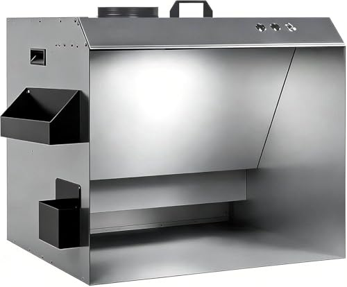 XUXIAO Kit de Cabina de Pintura portátil con aerógrafo, Cabina de sobremesa con 3 Luces LED, Ideal para aerografía, Maquillaje, Pintura artística y maquetas 80cm