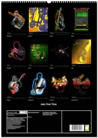 Jazz Over Time (hochwertiger Premium Wandkalender 2025 DIN A2 hoch), Kunstdruck in Hochglanz