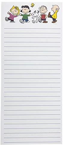 Graphique Magnetischer Notizblock – Peanuts Gang Lebensmittel- und Einkaufsliste – lustige dekorative To-Do-Liste – perfektes Einweihungsgeschenk – 100 Blatt zum Abreißen (10,2 x 23,5 x 1,2 cm)