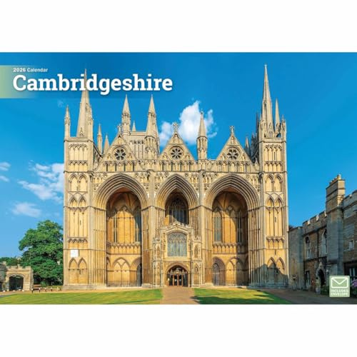 Cambridgeshire A4 Calendar 2026, Wall Calendars, Month To View, Gift