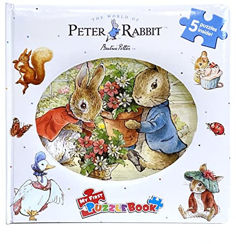 Peter Rabbit / The World of Beatrix Potter My First Puzzle Book - Jigsaw Puzzles for kids, 10-page board book, 5 puzzles to enjoy