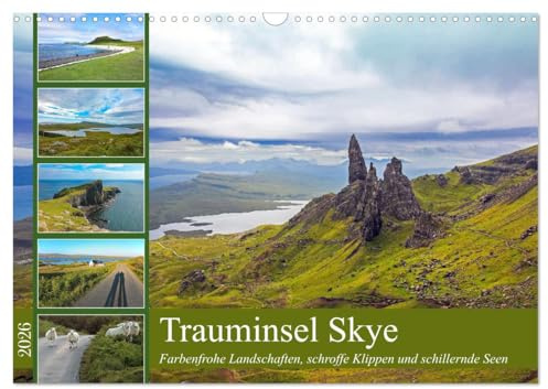 Trauminsel Skye (Wandkalender 2026 DIN A3 quer), CALVENDO Monatskalender: Ein Märchen aus farbenfrohen Landschaften, schroffen Klippen und schillernden Seen (CALVENDO Orte)