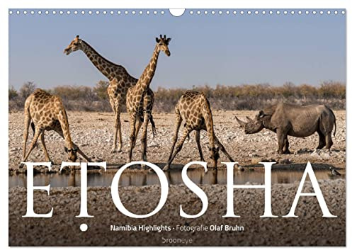 ETOSHA – Namibia Highlights (Wandkalender 2026 DIN A3 quer), CALVENDO Monatskalender: 12 wunderschöne Tier- und Landschaftsaufnahmen aus Namibia von ... Grafik-Designer Olaf Bruhn (CALVENDO Natur)