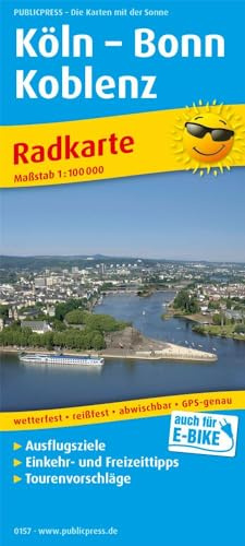 Publicpress Radkarte Köln, Bonn, Koblenz 1:100.000: Radkarte mit Ausflugszielen, Einkehr- & Freizeittipps, wetterfest, reissfest, abwischbar, GPS-genau. 1:100000 (Radkarte: RK)