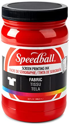 Speedball 004601 Fabric Screen Printing Ink, 32 Fl. Oz, Red