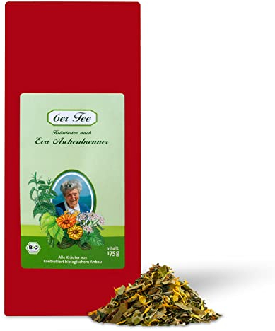 Herbaria 6er Tee nach Eva Aschenbrenner bio 175g - Kräutertee nach patentierter Originalrezeptur - wohlschmeckende Kräuter in Bio-Qualität - perfekt als Kur- & Fastentee