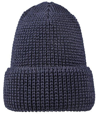 Modas Rollmütze aus Schurwolle - lang, Farbe:navyblau