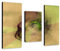 colours of nature - sinnliches Wandbild 100x70cm 3-teiliges Keilrahmenbild (30x70+30x50+30x70cm) abstraktes Wandbild mehrteiliger Kunstdruck im Gemälde-Stil - optisch wie handgemalt - glatte Oberfläche - Vintage