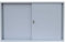 Schiebetürenschrank komplett montiert 750 x 1200 x 450 mm Schwebetürenschrank Büro Aktenschrank Sideboard aus Stahl grau 550120