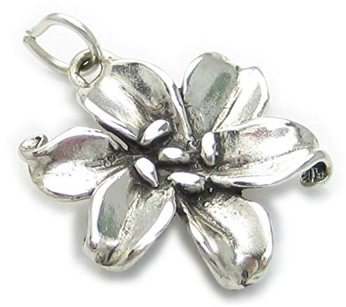 Lilie Blume Sterling Silber Charm .925 x 1 Lilien Blumen Charms