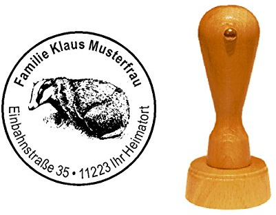 Stempel DACHS MARDER TIER - mit persönlicher Adresse