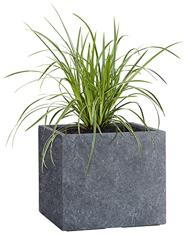 Pflanzwerk® Pflanzkübel Cube Lava Anthrazit 23x23x23cm Blumentopf *Frostbeständig* *UV-Schutz* *Qualitätsware*
