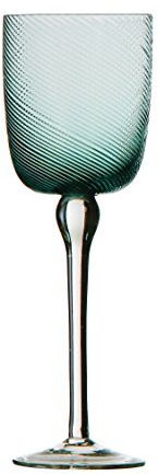 Premier Housewares Nile Wine Glasses, Blue, 9 x 9 x 25 cm, Set of 4