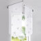 HongYa 1er-Pack Panneaux Kurzstore Transparenter Voile Küche Gardine mit Schmetterlinge Muster Lasercut Tunnelzug H/B 90/40 cm
