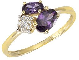 Fascination by Ellen K. Damen-Ringe 9_k_(375) Gelbgold mit Asscherschliff Amethyst '- Ringgröße 52 (16.6) 471370005-2-052