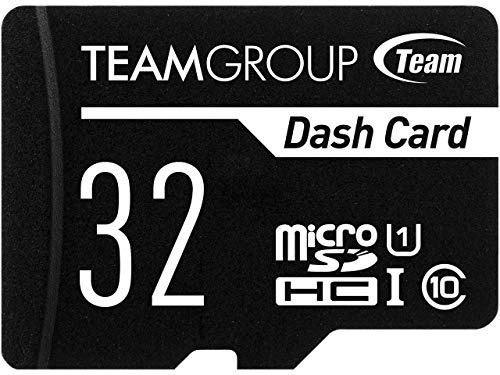 TEAMGROUP Dash Card 32GB for Dash Cam MicroSDHC UHS-I U1 High Compatibility Flash Memory Card with Adapter for Outdoor, Sports, Full HD Shooting
