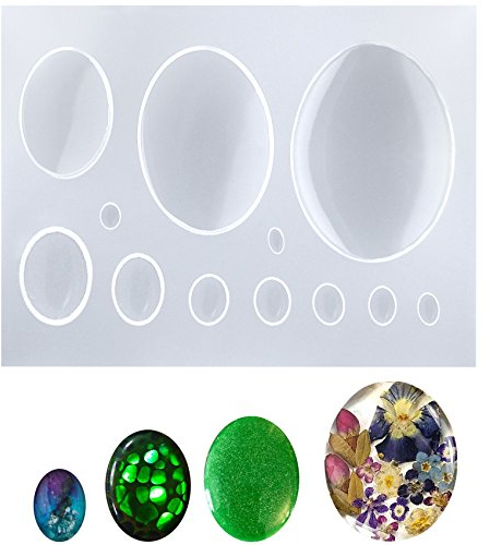 Musykrafties Moule ovale Cabochon Résine Époxy Silicone
