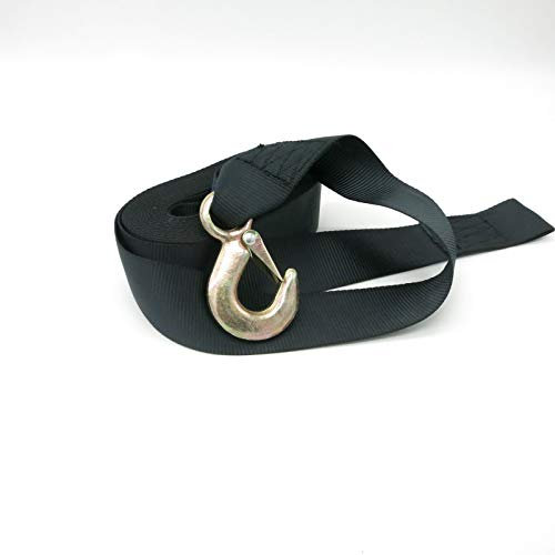 Sea Ware - Cinghia a vento con ganci, 10 m, portata 2.000 kg, carico di trazione 50 mm, cinghia per verricello e barca