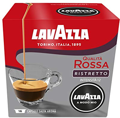 Lavazza A Modo Mio Qualita Rossa-Ristretto Lot de 2 boîtes de 16 gélules (2 x 120 g)