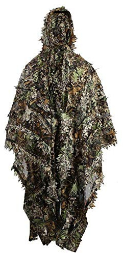 VIGAN 3D Camo Bionic Leaf kamouflage djungel jakt Ghillie kostym set skogsniper poncho fågelskådning kostym