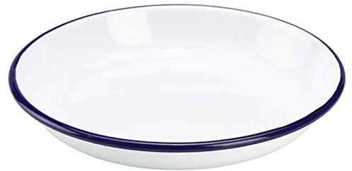 Genware BI935 Enamel Rice/Pasta Plate, 18cm