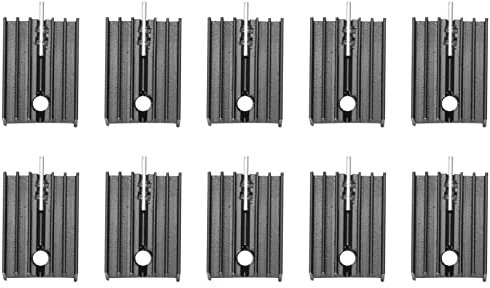 Diheohg 10 Stueck 21x15x11mm Schwarz Aluminium Kuehlkoerper Fuer TO-220 MOSFET-Transistoren