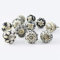 PUSHPACRAFTS 30 Black & White Ceramic knobs Cabinet Handles Kitchen pulls Drawer Puller