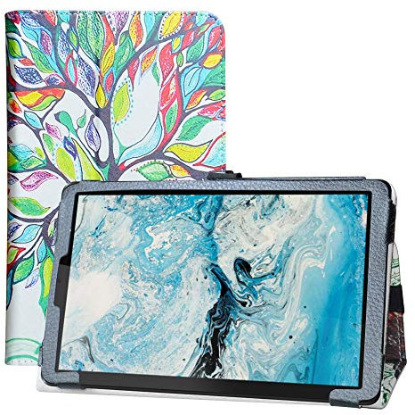 LFDZ Funda para Lenovo Smart Tab M8,Soporte Cuero con Slim PU Funda Caso Case para 8 Lenovo Tab M8 HD(2nd Gen) (TB-8505FS) / Lenovo Tab M8 HD(3nd Gen) Tablet,Love Tree