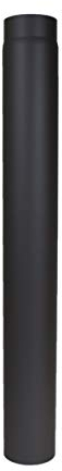 LANZZAS Tubo per stufa 1000 mm di diametro, DN Ø 120 mm, colore: nero metallizzato – altri tubi della nostra gamma.