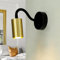 Licht-Erlebnisse Wandleuchte mit Schalter & Flexarm aus Metall in schwarz-messing GU10 Spot 17-32,5cm ausziehbar Leselicht Strahler Wandlampe Innen Spot