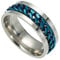Generic Roman RomanTitan Edelstahl Kette drehbare Spinner Ring Ehering für Herren Geburtstag Engagement Väter Tag Größe 10 blau bequem und praktisch