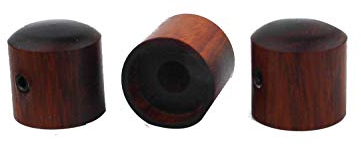 Guyker Red Sandalwood Potentiometer Control Knobs Dia. 6mm (0.24) Shaft Pots - Rotary Volume Tone Knob Replacement Part for Electric Guitar or Precision Bass - 3 Piece