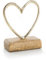 Logbuch-Verlag Kleines goldenes Herz zum Hinstellen 13 cm Geschenk Geburtstag Hochzeit Ostern Liebe