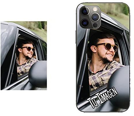 Kartoon Kase Funda para iPhone 12 Personalizada con Foto | Funda Personalizada iPhone 12 | Funda Transparente iPhone 12 con Dibujo Texto Flexible Carcasa Personalizada