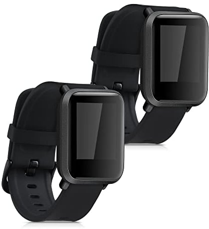 kwmobile Pulsera compatible con Huami Amazfit Bip S/Bip S Lite correa - 2x Correas de silicona flexible - Tamaño ajustable