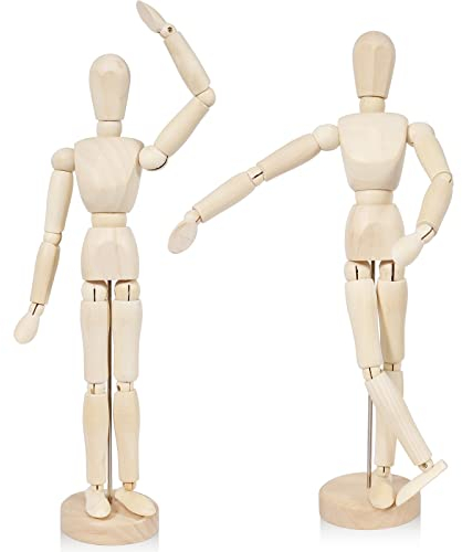Bewegliche Schaufensterpuppe aus Holz, 30,5 cm, für Künstler, mit Gelenk, Kunstfigur, Zeichnungsmodell, artikuliertes Holz, menschliches Modell mit Sockel, Flexibler Körper, Heimdekoration, Zeichnung