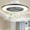 BKZO LED Ceiling Light with Fan, Ceiling Fan Lights with Wind Guide Wheel, Wind Speeds Adjustable, Stepless Dimming Light, Modern Fan Lighting, 3000-5500K