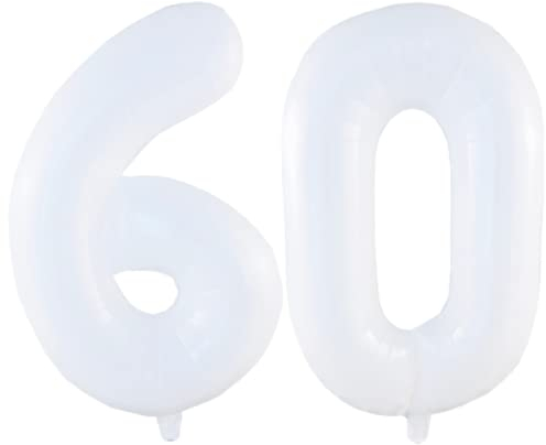 DIWULI Luftballon 60 Geburtstag - Zahl Deko Geburtstag