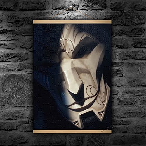 SB little Jhin Hanging Poster League of Legends LOL Videospiel Scroll Kunstdruck Leinwand Wanddekoration (50,8 x 71,1 cm) (A)