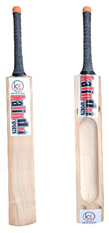 Kalindri Sports Cricketschläger aus Holz mit Abdecktasche und Aufkleber-Schaufel